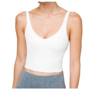 Lululemon Align Cropped Tank A/B Cup White size 8